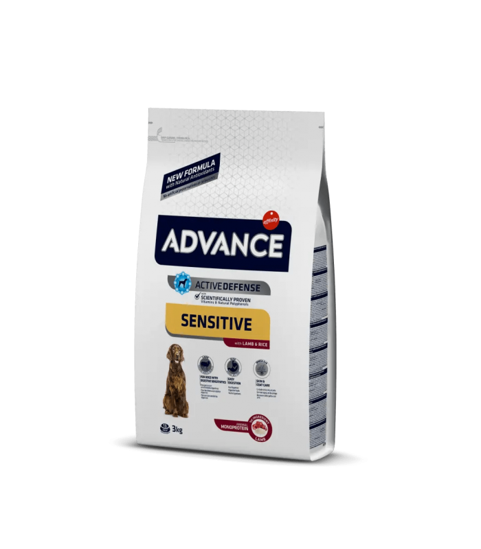 Crocchette per cani adulti Advance  secco completo sensitive -3 kg-0