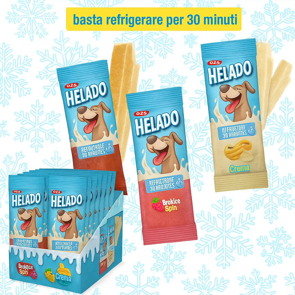 DR. ZOO Helado Snack Refrigerabile per Cani 50g – Gusti Assortiti-1