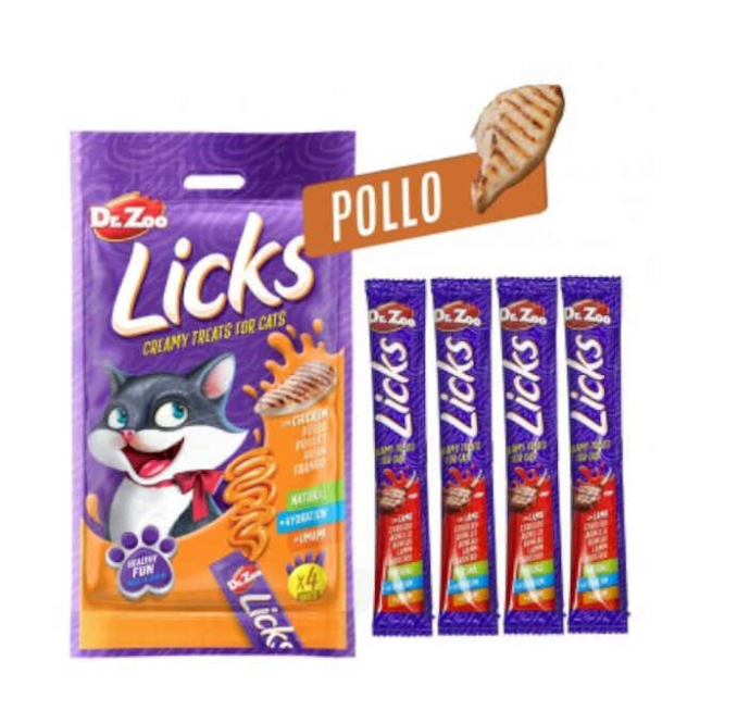 DR. ZOO Licks Vari Gusti – Snack Cremoso per Gatti 4x15g-2