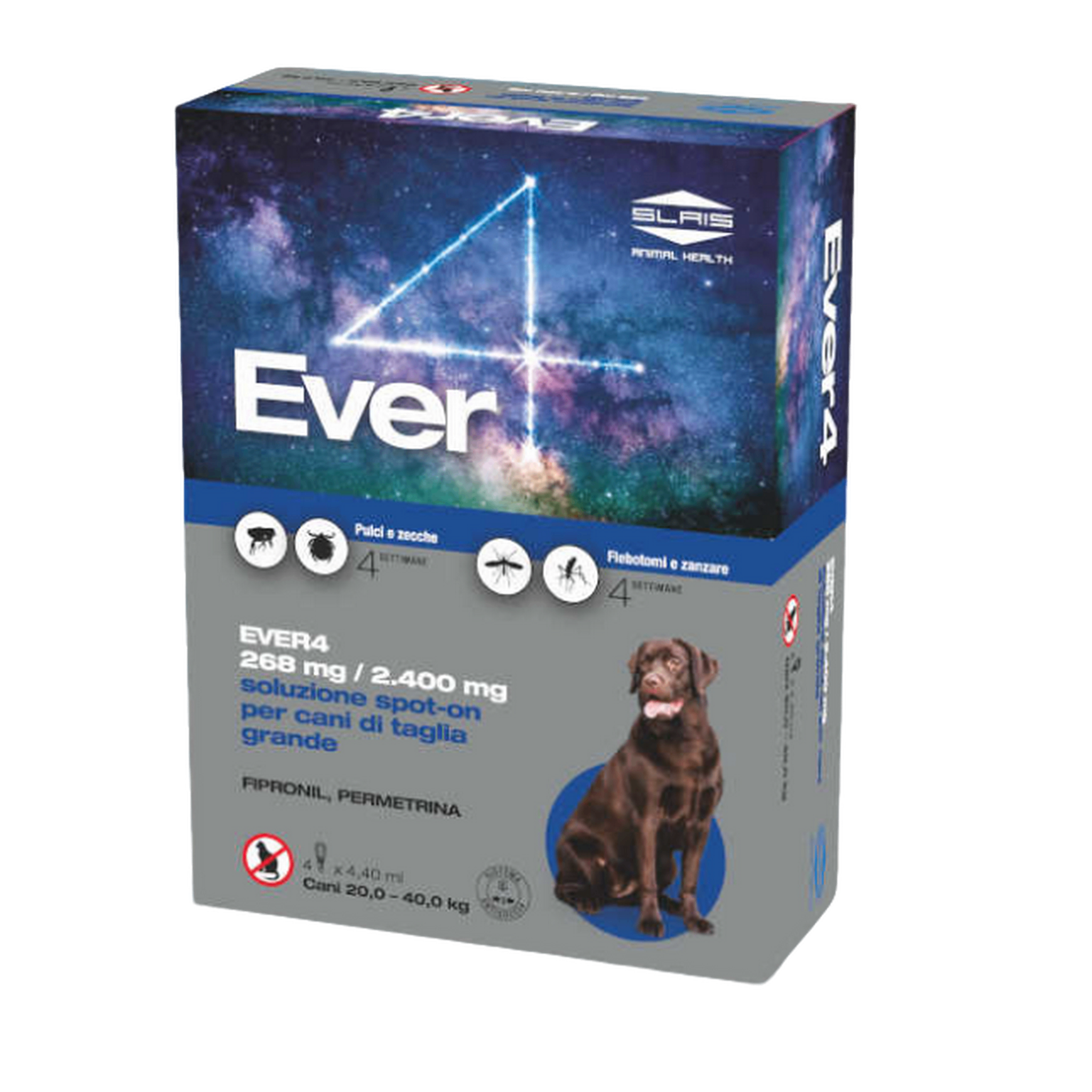 Antiparassitario per cani EVER4 – Spot-On CANE L (20 – 40kg) 4 pipette-0