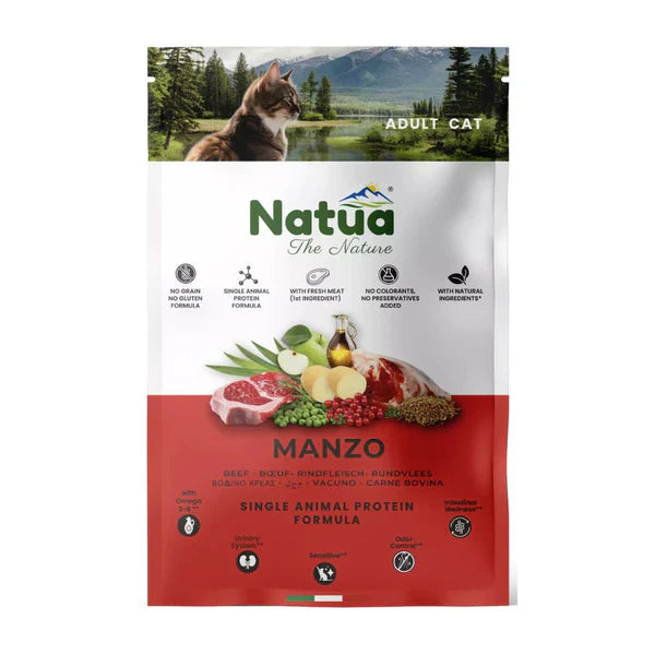 Natua Cat Adulto Manzo 350g – Crocchette Naturali Grain Free-0