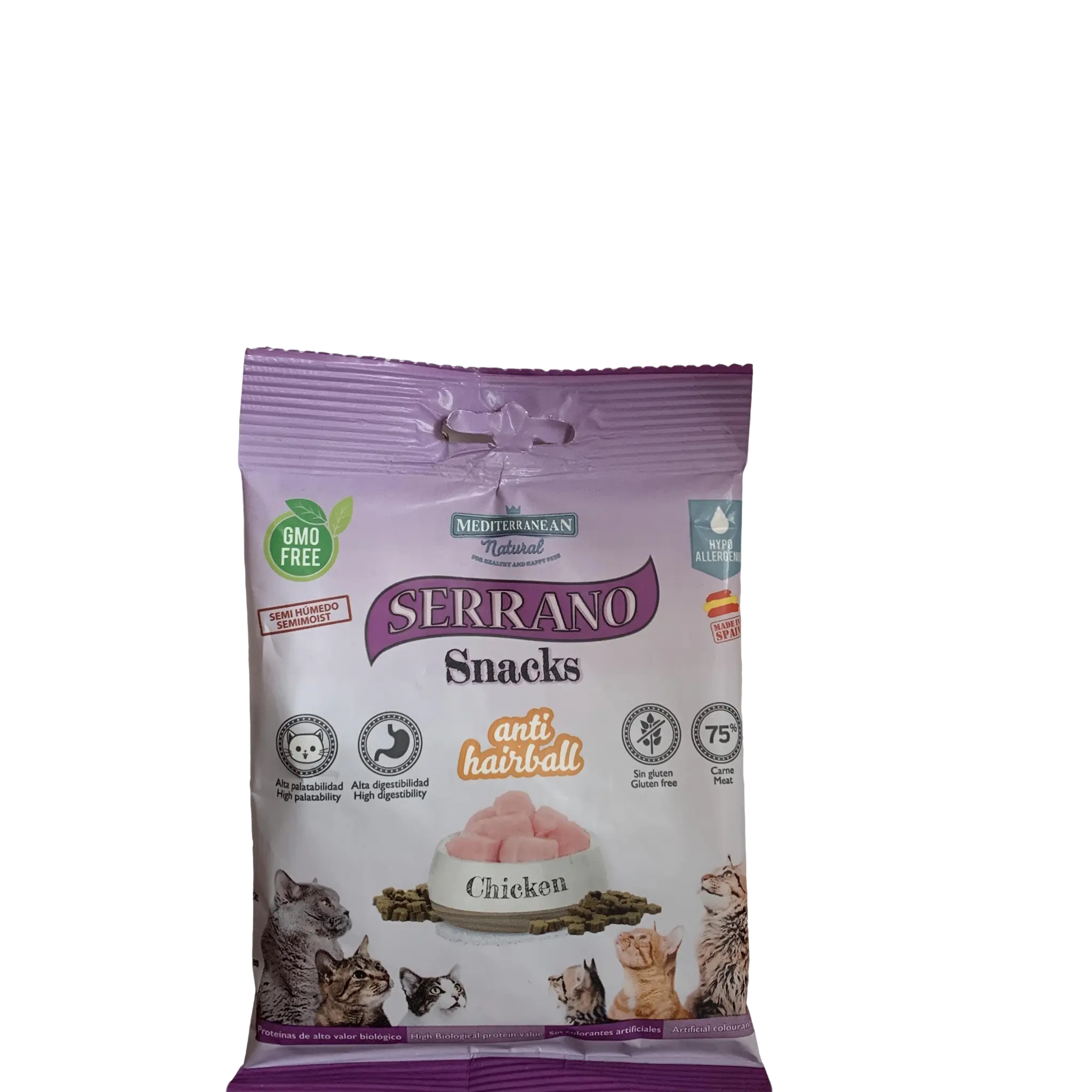 SERRANO Snack per Gatti 50g – Gusto Pollo o Salmone & Tonno-1