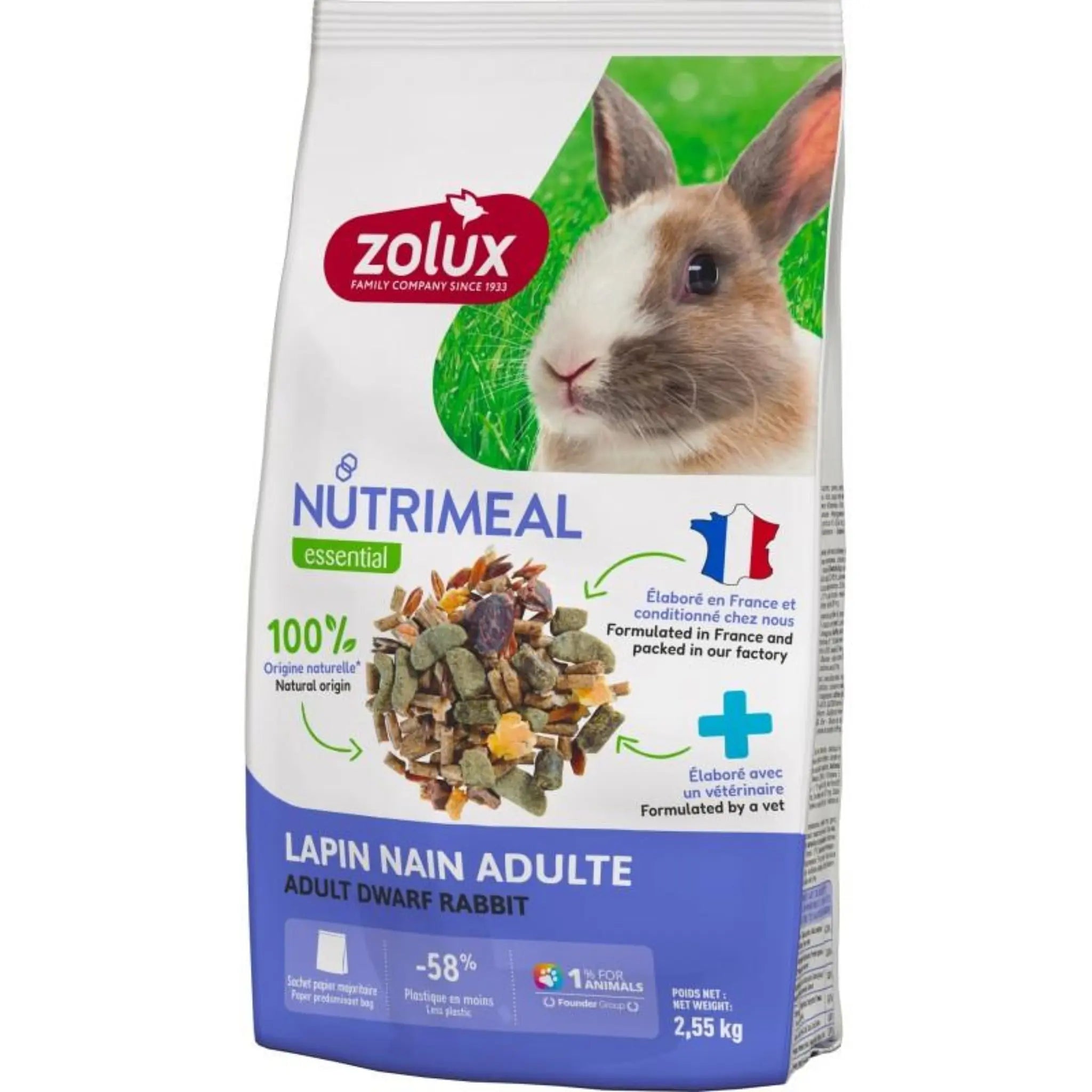 Zolux Nutrimeal Mix Adult 2,55 kg – Mix Naturale per Conigli Adulti-0